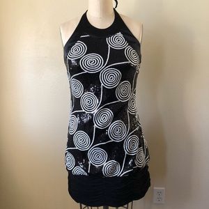 La Femme Cocktail Sequins Dress